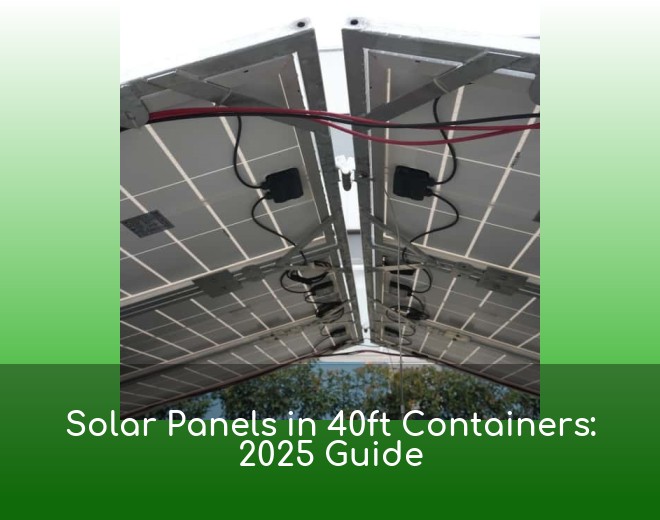 Solar Panels in 40ft Containers: 2025 Guide