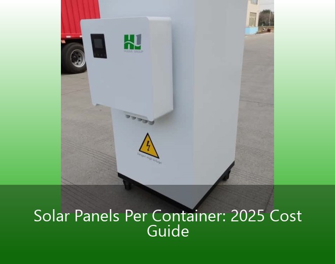 Solar Panels Per Container: 2025 Cost Guide