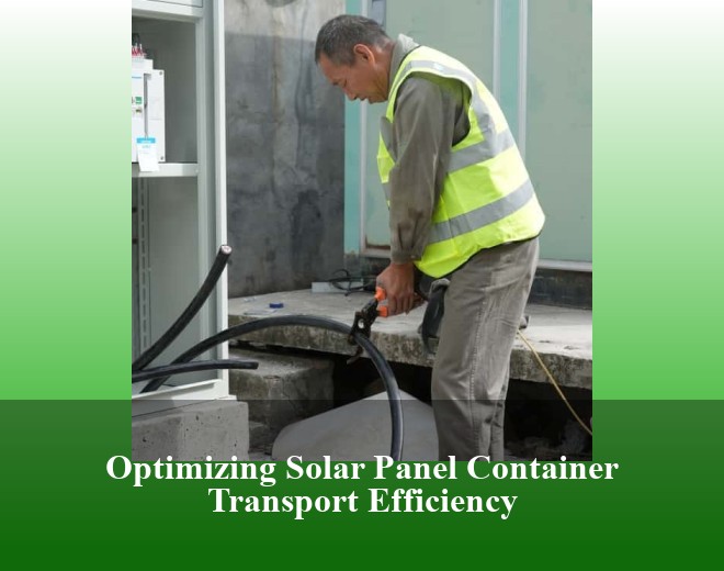 Optimizing Solar Panel Container Transport Efficiency