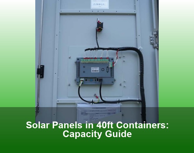 Solar Panels in 40ft Containers: Capacity Guide