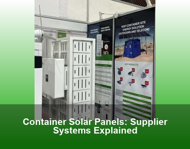 Container Solar Panels: Supplier Systems Explained