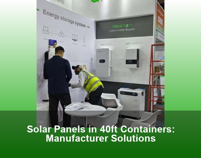 Solar Panels in 40ft Containers: Manufacturer Solutions