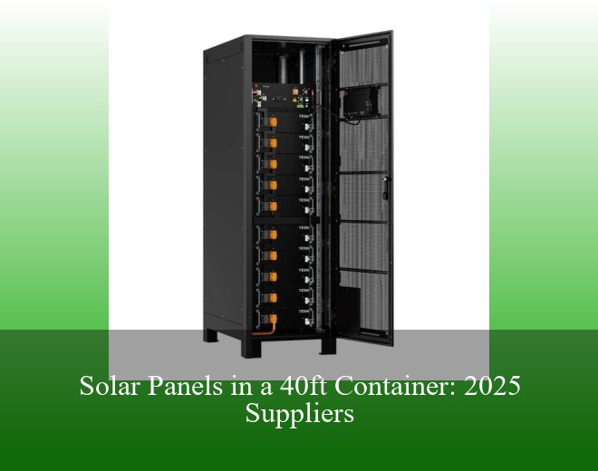Solar Panels in a 40ft Container: 2025 Suppliers