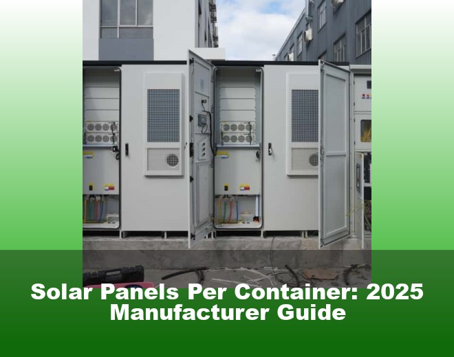 Solar Panels Per Container: 2025 Manufacturer Guide