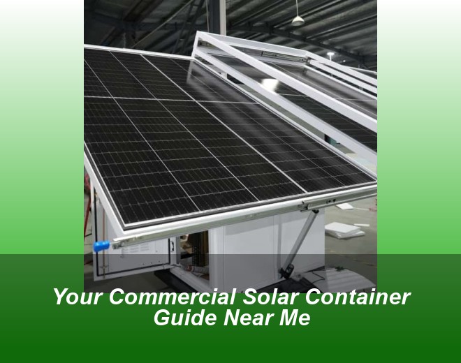 Your Commercial Solar Container Guide Near Me
