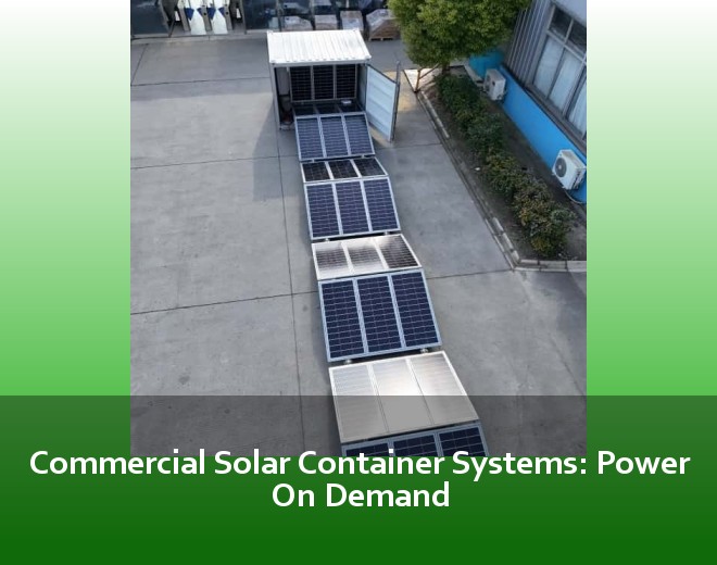 Commercial Solar Container Systems: Power On Demand