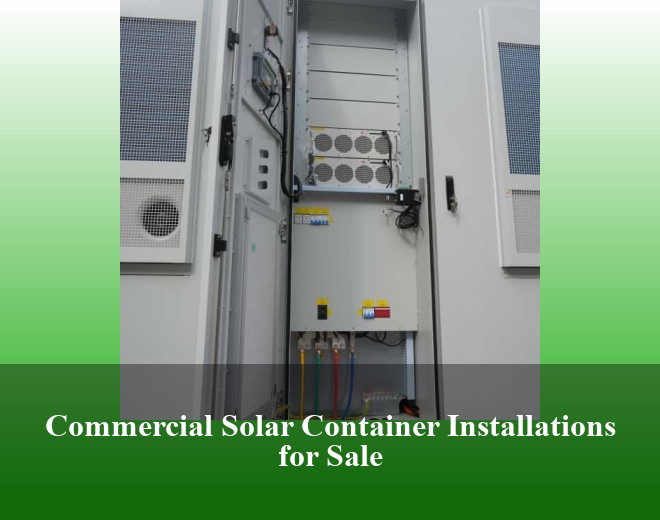 Commercial Solar Container Installations for Sale