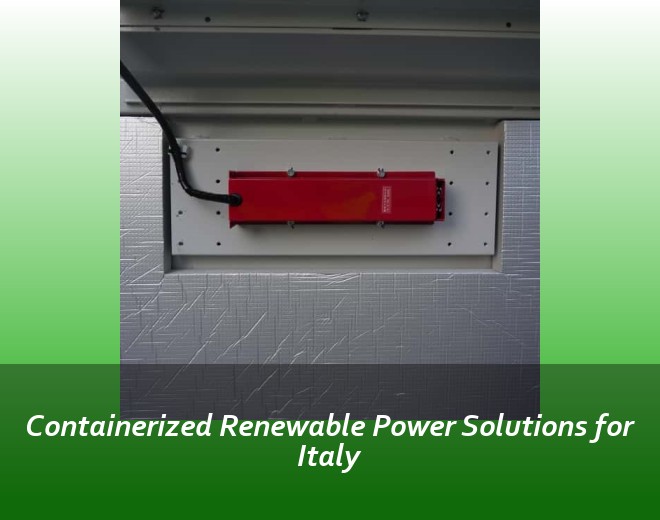 Containerized Renewable Power Solutions for Italy