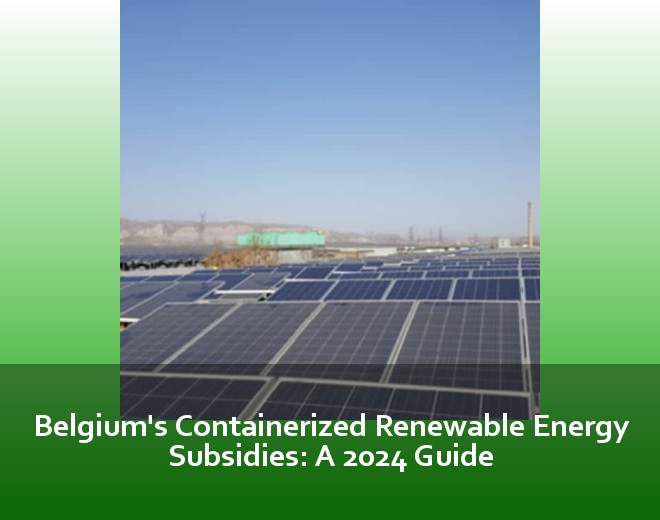 Belgium's Containerized Renewable Energy Subsidies: A 2024 Guide