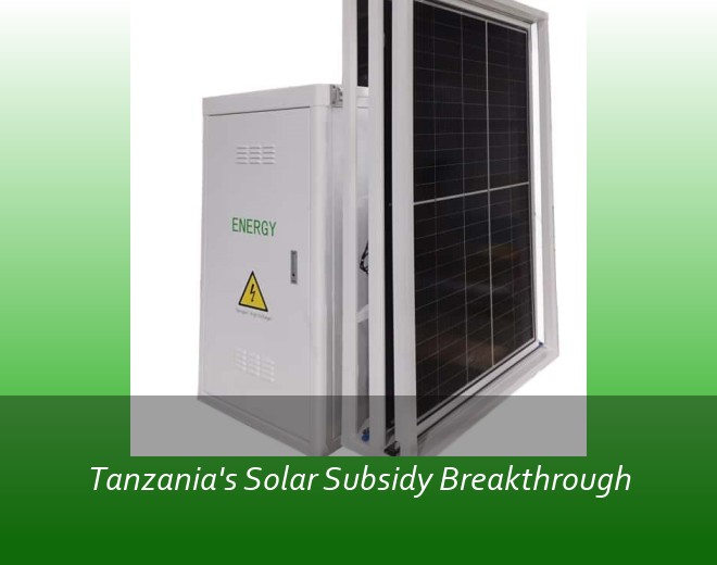 Tanzania's Solar Subsidy Breakthrough