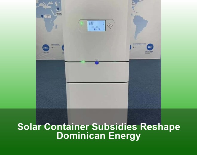 Solar Container Subsidies Reshape Dominican Energy