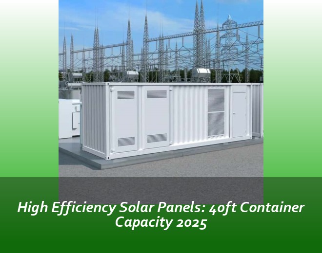 High Efficiency Solar Panels: 40ft Container Capacity 2025