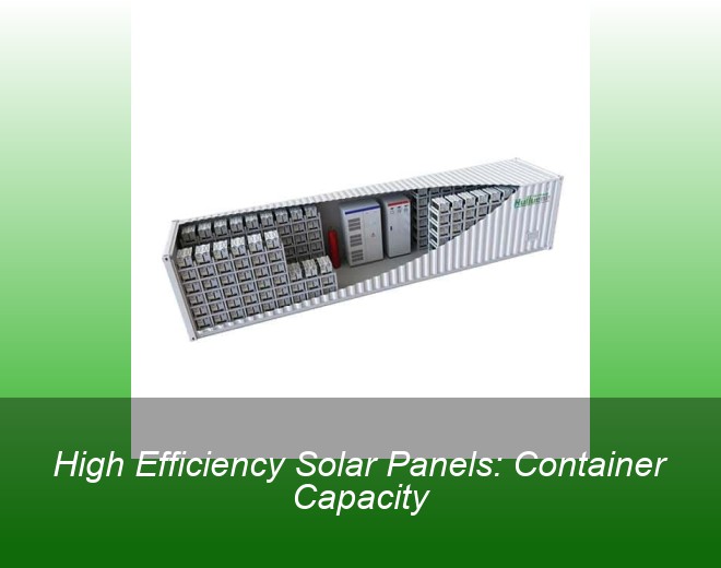 High Efficiency Solar Panels: Container Capacity