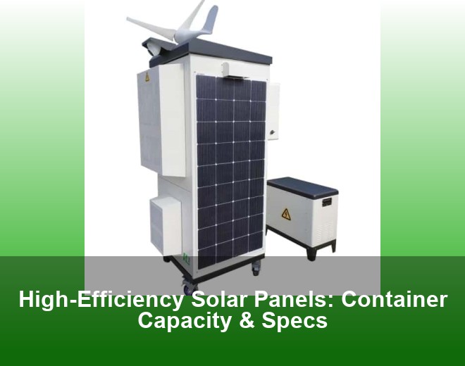 High-Efficiency Solar Panels: Container Capacity & Specs
