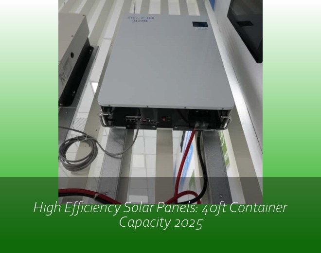 High Efficiency Solar Panels: 40ft Container Capacity 2025