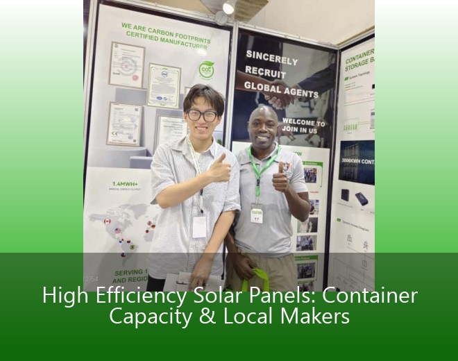 High Efficiency Solar Panels: Container Capacity & Local Makers