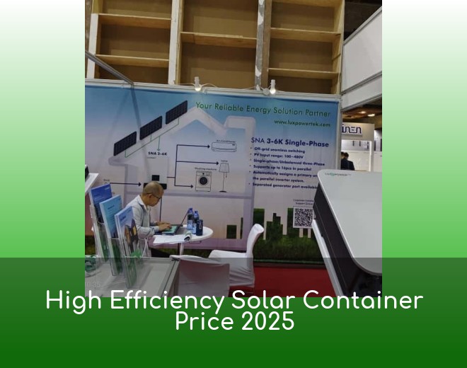 High Efficiency Solar Container Price 2025