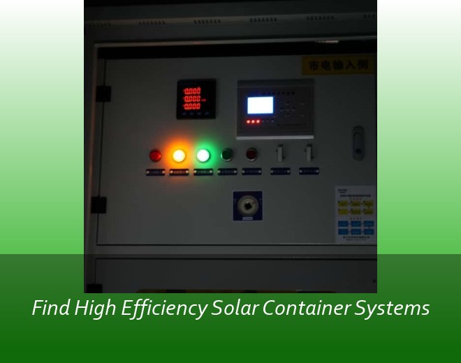 Find High Efficiency Solar Container Systems