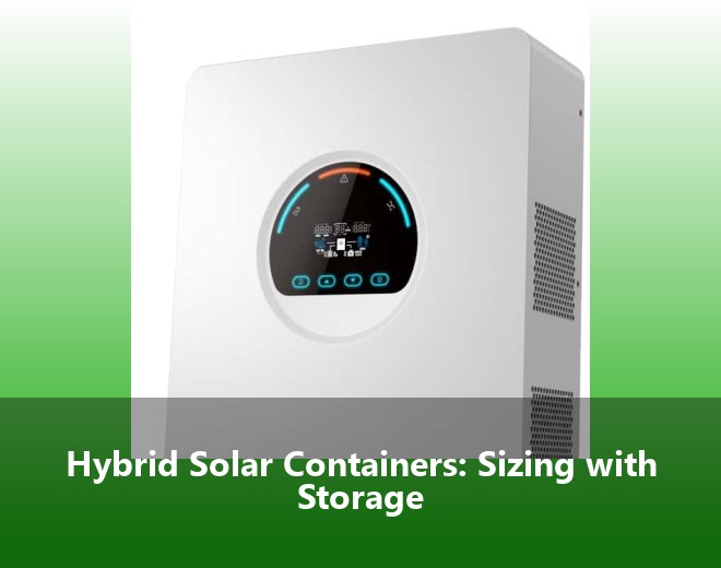 Hybrid Solar Containers: Sizing with Storage