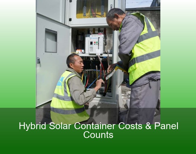 Hybrid Solar Container Costs & Panel Counts