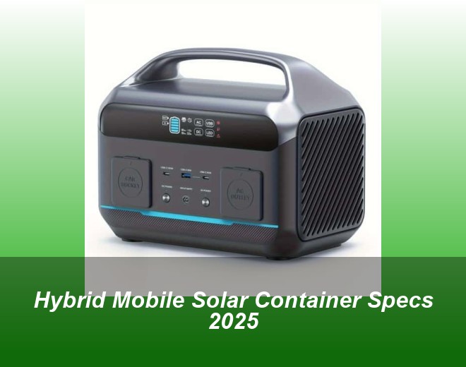 Hybrid Mobile Solar Container Specs 2025
