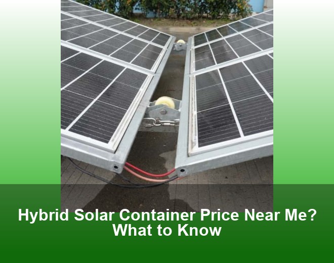 Hybrid Solar Container Price Near Me? What to Know