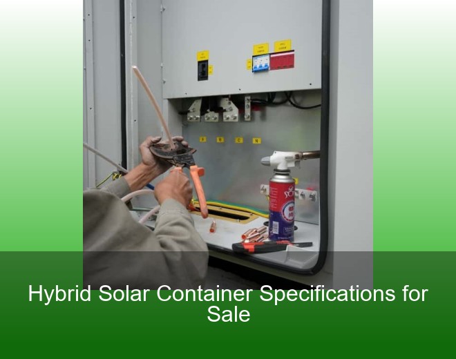 Hybrid Solar Container Specifications for Sale