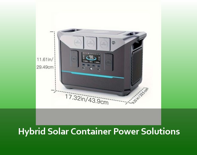 Hybrid Solar Container Power Solutions
