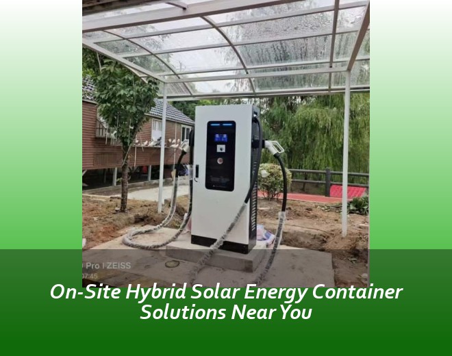 On-Site Hybrid Solar Energy Container Solutions Near You