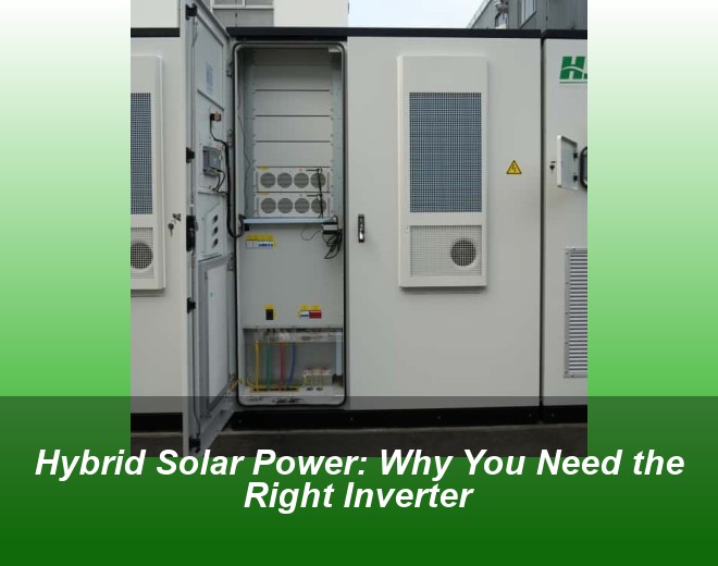 Hybrid Solar Power: Why You Need the Right Inverter