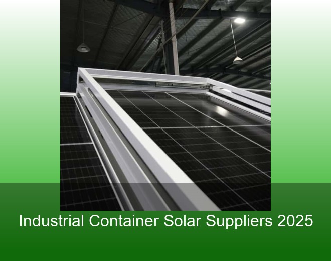 Industrial Container Solar Suppliers 2025