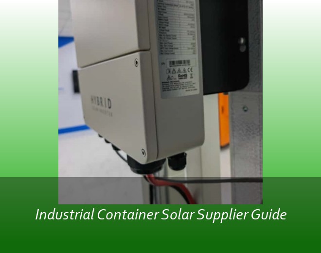 Industrial Container Solar Supplier Guide