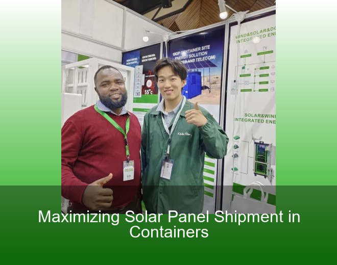 Maximizing Solar Panel Shipment in Containers