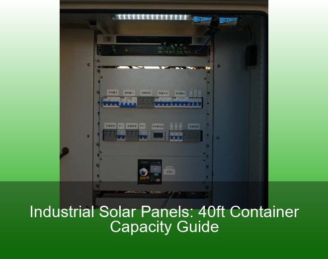Industrial Solar Panels: 40ft Container Capacity Guide