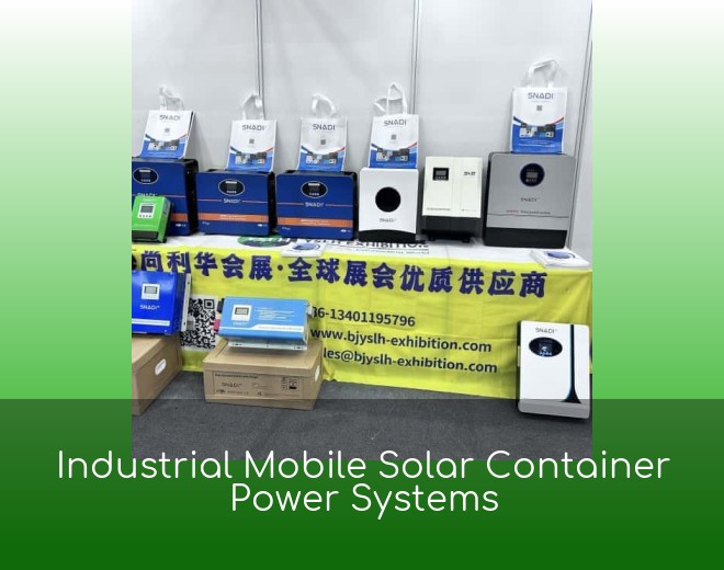Industrial Mobile Solar Container Power Systems