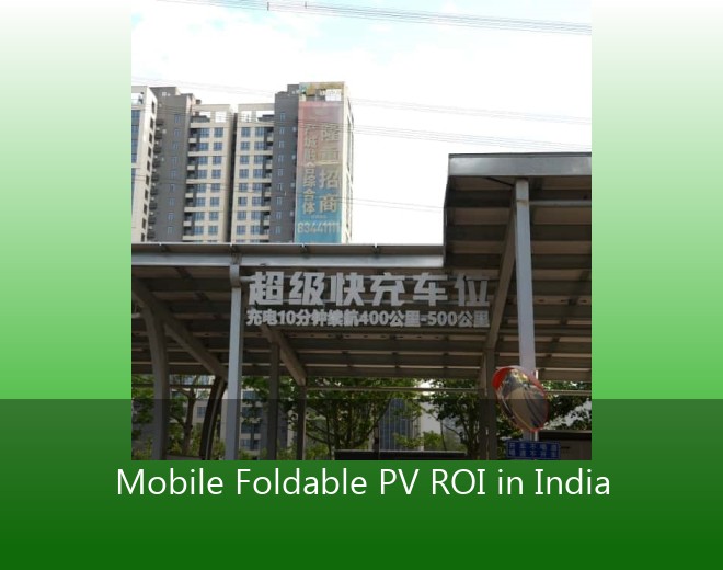 Mobile Foldable PV ROI in India