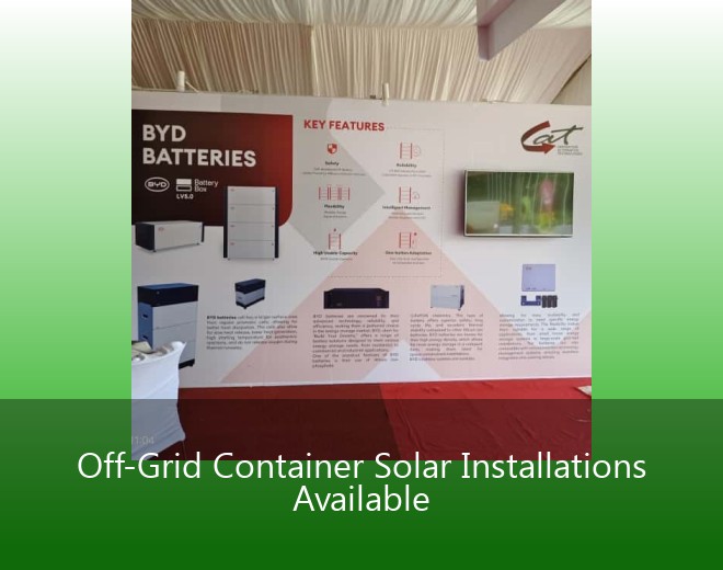 Off-Grid Container Solar Installations Available