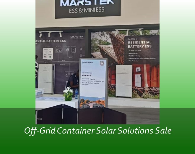 Off-Grid Container Solar Solutions Sale