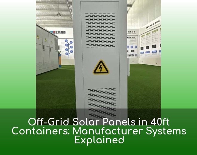 Off-Grid Solar Panels in 40ft Containers: Manufacturer Systems Explained