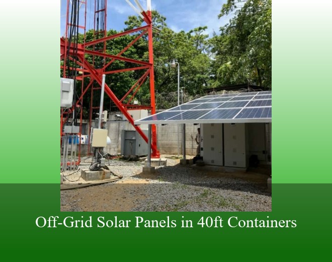 Off-Grid Solar Panels in 40ft Containers
