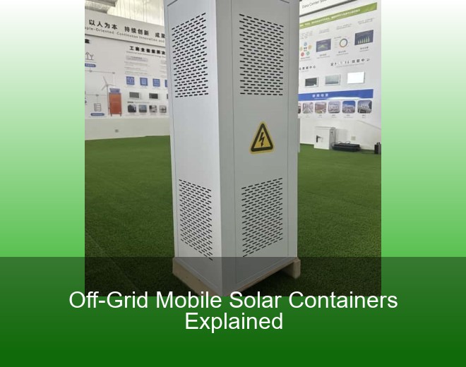 Off-Grid Mobile Solar Containers Explained