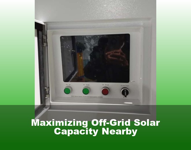 Maximizing Off-Grid Solar Capacity Nearby