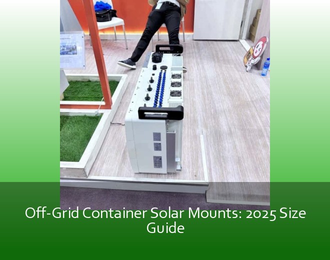 Off-Grid Container Solar Mounts: 2025 Size Guide