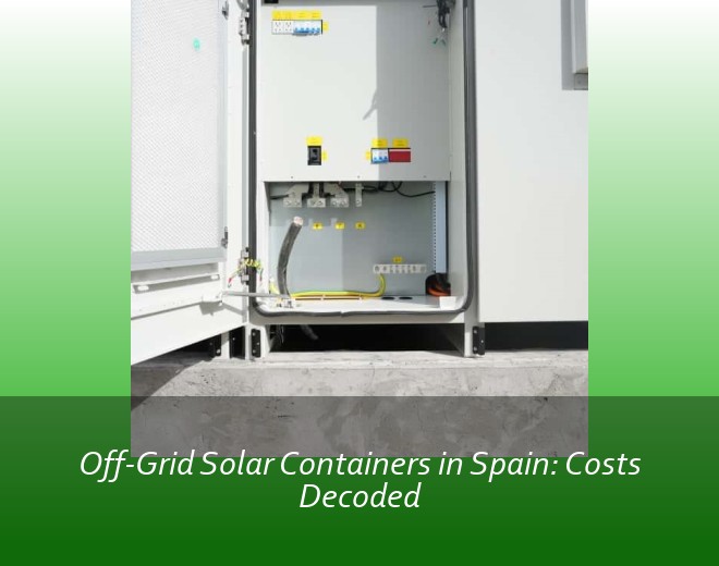 Off-Grid Solar Containers in Spain: Costs Decoded