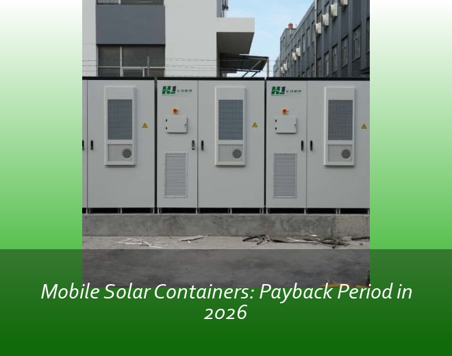 Mobile Solar Containers: Payback Period in 2026