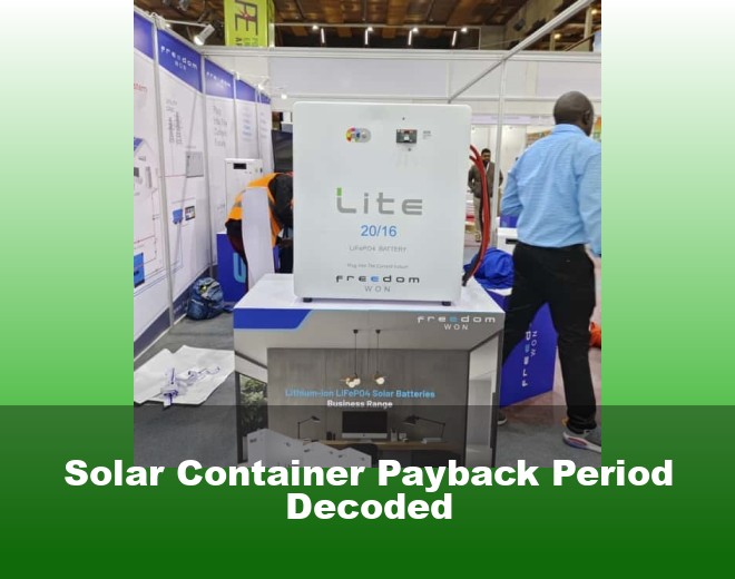 Solar Container Payback Period Decoded