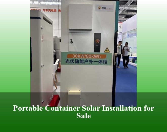 Portable Container Solar Installation for Sale