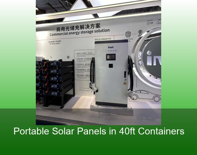 Portable Solar Panels in 40ft Containers