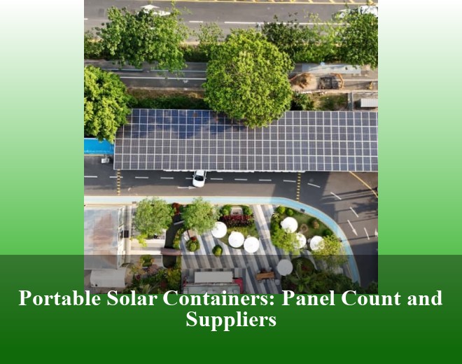 Portable Solar Containers: Panel Count and Suppliers