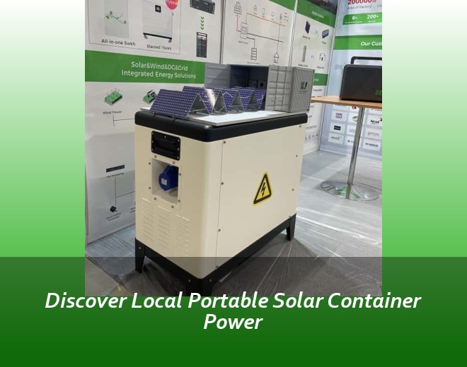 Discover Local Portable Solar Container Power